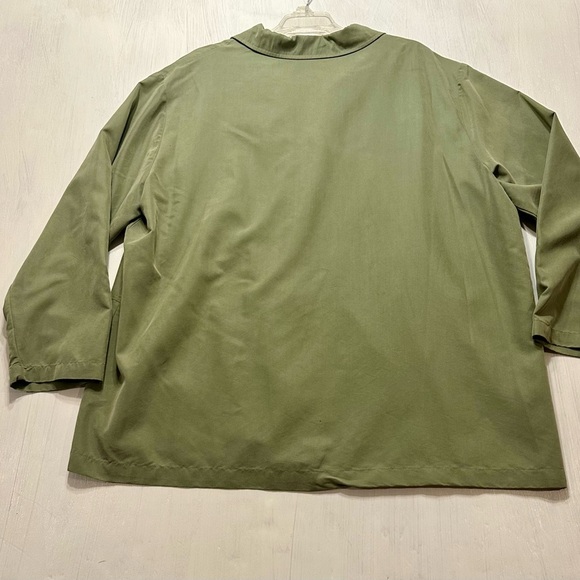 Joanna Plus 2X Green Zip Jacket Blouse | Made in USA | Relaxed Fit - Picture 7 of 7